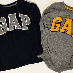 GAP Kids' Dark Blue and Gray Long Sleeve Tees